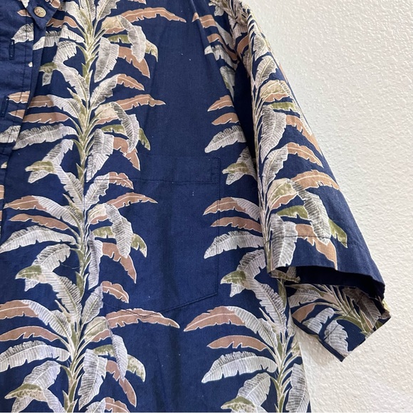 Cooke Street Honolulu Hawaii Aloha Shirt Palm Trees foliage XL Hawaiian - Picture 4 of 7